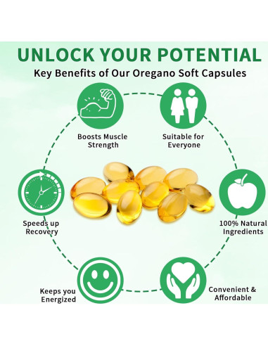 Suplemento Aceite de Orégano Softgels 120 Cápsulas 6000mg
