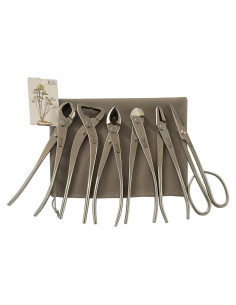 Juego de herramientas de bonsái Vouiu 6 piezas acero inoxidable