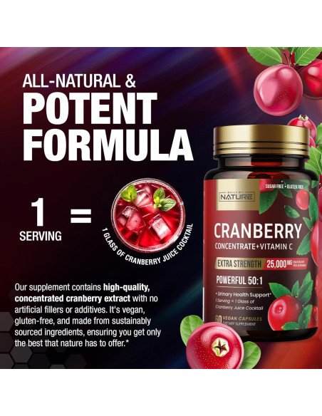 Píldoras de Arándano Built by Nature 25000mg 60 Cápsulas Veganas