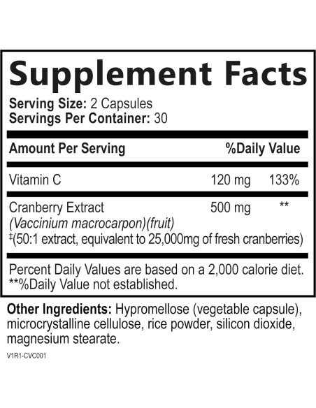 Píldoras de Arándano Built by Nature 25000mg 60 Cápsulas Veganas