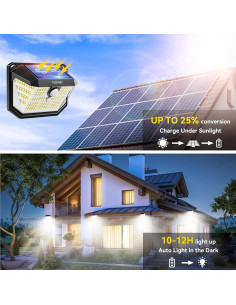 Luces Solares TECKNET 4 Paquete 231 LED Sensor Movimiento 2