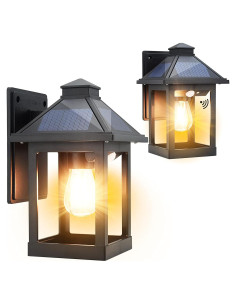 Lámparas de Pared Solares CYHKEE 2 Paquete LED IP65