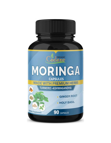 Cápsulas de Moringa Orgánica Cadane 90 Unidades - Energía y Inmunidad