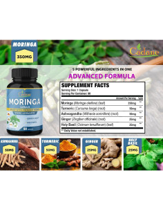 Cápsulas de Moringa Orgánica Cadane 90 Unidades - Energía y Inmunidad 2