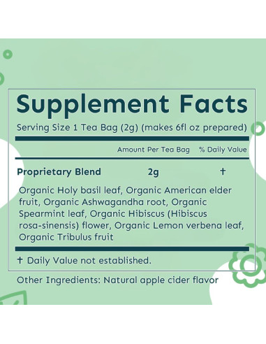 Té Adaptogénico 1Balance Living con Ashwagandha y Menta - 30 Bolsitas