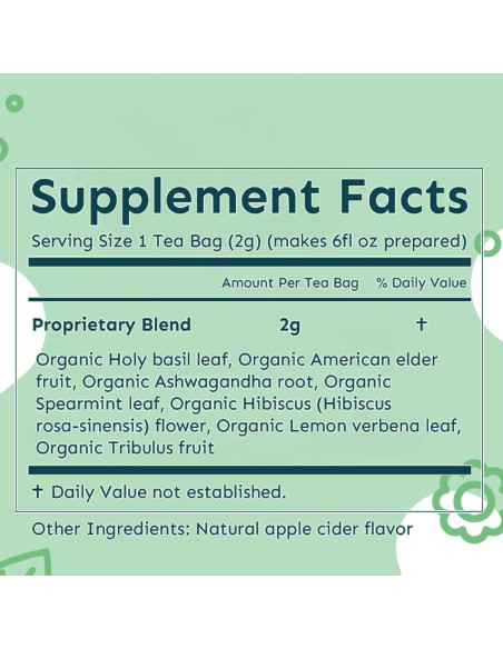 Té Adaptogénico 1Balance Living con Ashwagandha y Menta - 30 Bolsitas