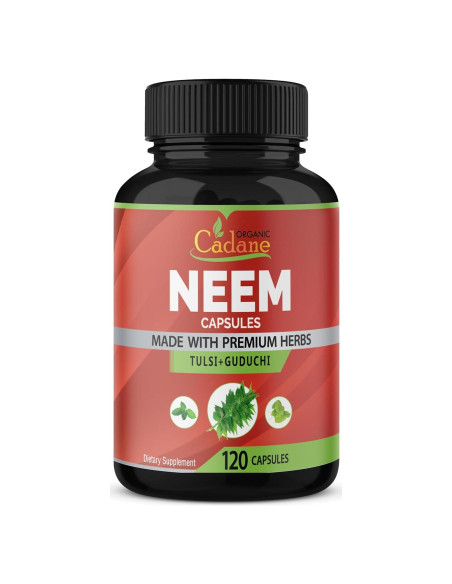 Suplemento de Neem Orgánico Cadane 120 Cápsulas Vegetales