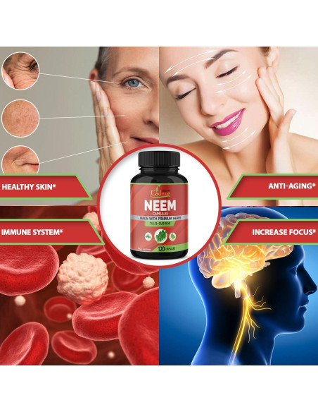 Suplemento de Neem Orgánico Cadane 120 Cápsulas Vegetales