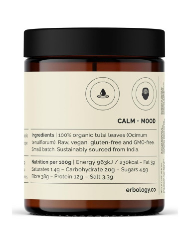 Polvo de Tulsi Orgánico Erbology 181 g - Albahaca Sagrada