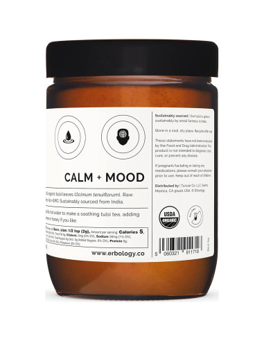 Polvo de Tulsi Orgánico Erbology 181 g - Albahaca Sagrada