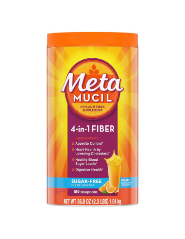 Metamucil Suplemento de Fibra 4-en-1 Sin Azúcar 180 Porciones