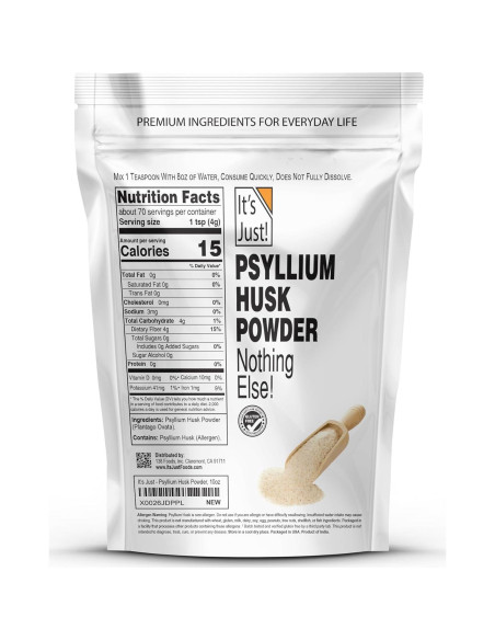Polvo de Cáscara de Psyllium 283.5g 138 Foods - Fibra Dietética
