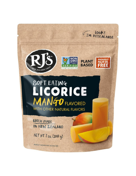 Regaliz suave RJ sabor mango 200 g - Paquete de 5 unidades