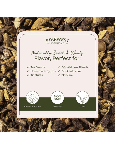 Raíz de Regaliz Orgánica Starwest Botanicals 0.45 kg