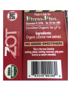 Dulces de Regaliz Orgánico ZOT Original 68g (Paquete de 6) 2