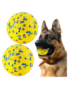 Pelotas para Perros FUSOTO 7 cm Rebotantes Amarillo (2 Pzs)
