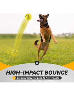 Pelotas para Perros FUSOTO 7 cm Rebotantes Amarillo (2 Pzs) 2