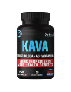 Cápsulas de Kava Kava Dedicad 150 Veganas 9 Hierbas 5 Meses