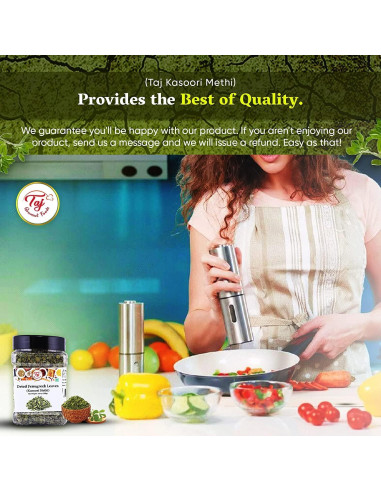 Hojas de Fenogreco Secas TAJ Kasoori Methi 28g - Especias Indias