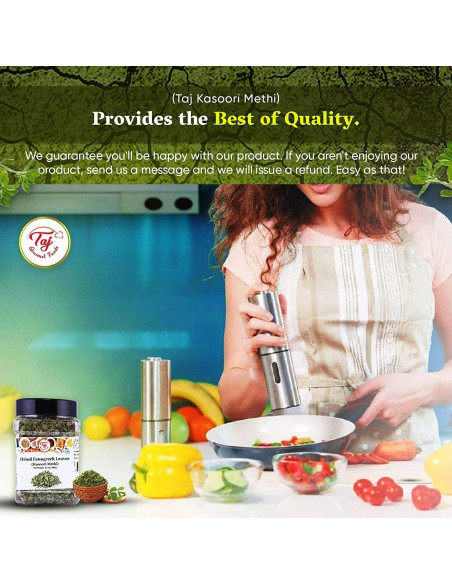 Hojas de Fenogreco Secas TAJ Kasoori Methi 28g - Especias Indias