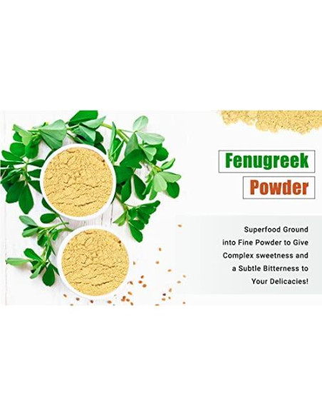 Polvo de Fenogreco Orgánico 226g - SHOPOSR, Aprobado USDA