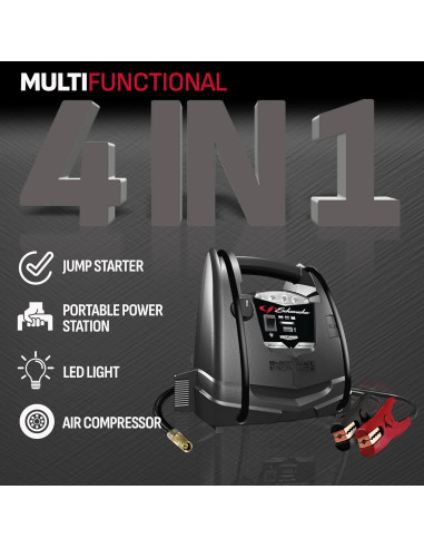 Arrancador 4 en 1 Schumacher SJ1330 1000A Compresor 150 PSI