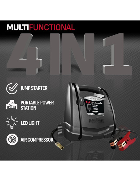 Arrancador 4 en 1 Schumacher SJ1330 1000A Compresor 150 PSI