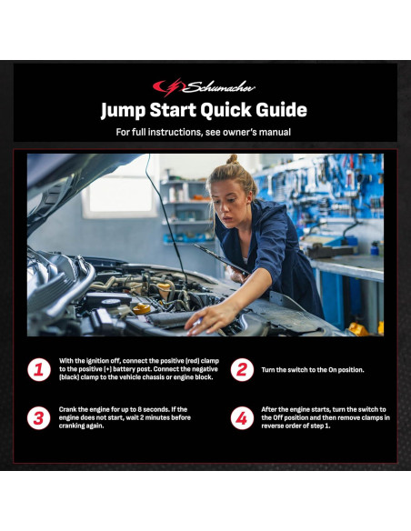 Arrancador 4 en 1 Schumacher SJ1330 1000A Compresor 150 PSI