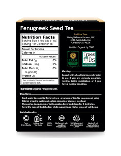 Té de Semilla de Fenogreco Buddha Teas - 18 Bolsitas Sin Cafeína 2