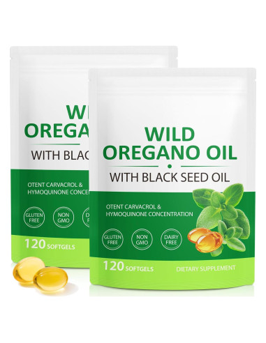 Cápsulas de Aceite de Orégano Orgánico 6000mg ReliCo - 120 Unidades