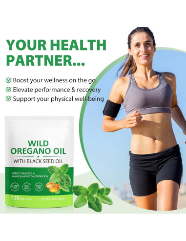 Cápsulas de Aceite de Orégano Orgánico 6000mg ReliCo - 120 Unidades