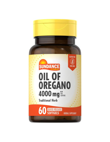 Aceite de Orégano Sundance 4000mg 60 Cápsulas Blandas Sin OGM