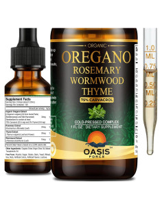 Gotas de Aceite de Orégano Orgánico Oasisforce 29.57 ml