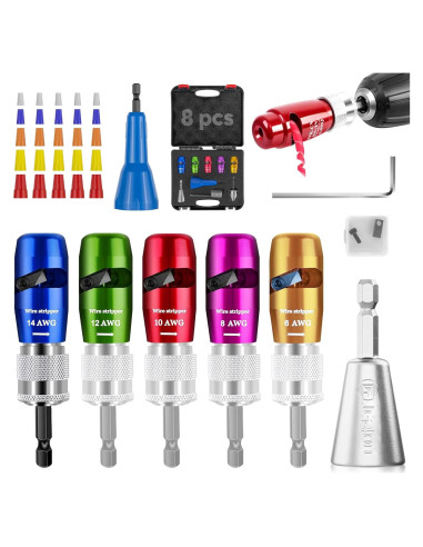 Desforradora de Alambre Mriykio 8 en 1 para Taladro