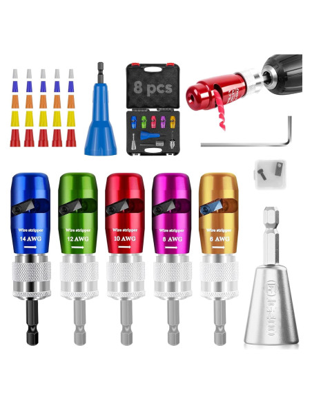 Desforradora de Alambre Mriykio 8 en 1 para Taladro