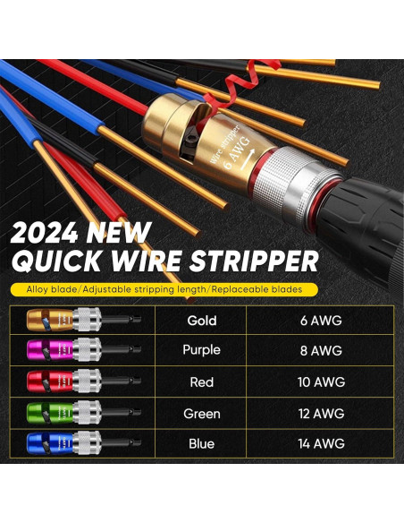 Desforradora de Alambre Mriykio 8 en 1 para Taladro