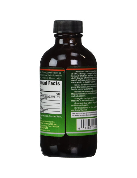 Shots Inmunidad California Natural 118ml - Jengibre y Zinc