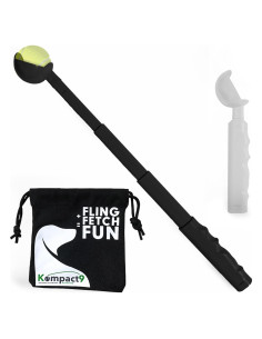 Lanzador de Pelotas Kompact9 Ecológico para Perros Negro