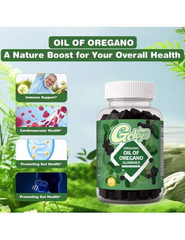 Gomitas Veganas Geloyar con Aceite de Orégano y Semilla Negra - 60 Unidades