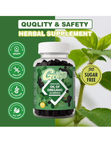 Gomitas Veganas Geloyar con Aceite de Orégano y Semilla Negra - 60 Unidades