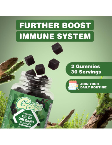 Gomitas Veganas Geloyar con Aceite de Orégano y Semilla Negra - 60 Unidades