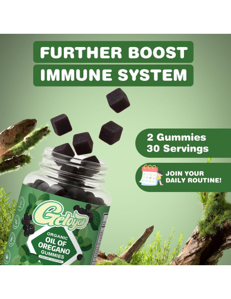 Gomitas Veganas Geloyar con Aceite de Orégano y Semilla Negra - 60 Unidades