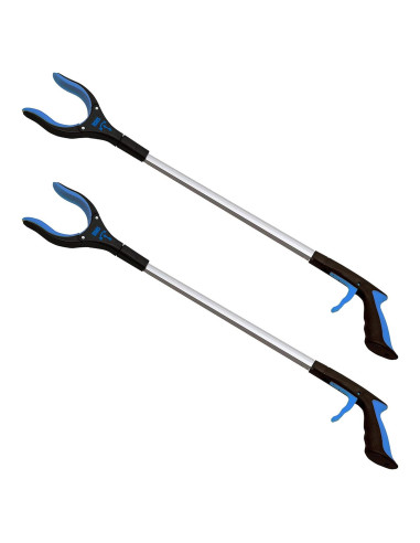 Agarrador Extra Largo RMS 86 cm con Mandíbula Giratoria - Azul