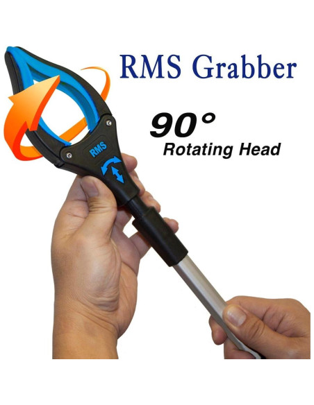 Agarrador Extra Largo RMS 86 cm con Mandíbula Giratoria - Azul