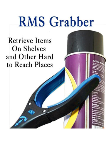 Agarrador Extra Largo RMS 86 cm con Mandíbula Giratoria - Azul