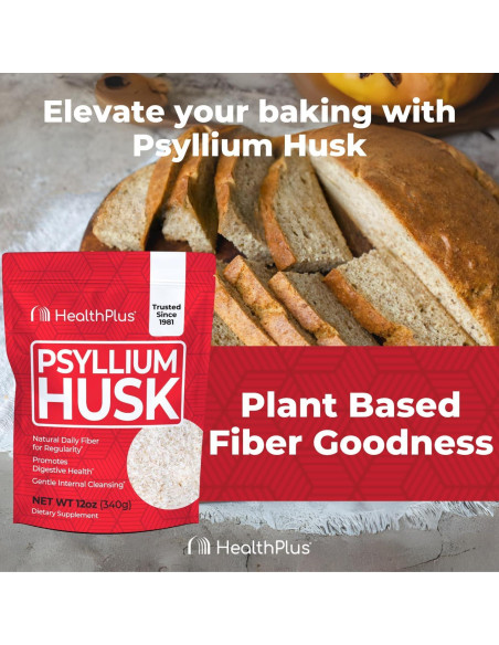 Cápsulas de Psyllium Health Plus 680 g - Suplemento de Fibra