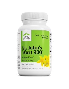 Tabletas de Hierba de San Juan Terry Naturally 60 Unidades - Veganas y Sin Gluten