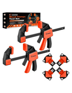 Abrazaderas Saker 6" (15,24 cm) y Ángulo 90 para Carpintería
