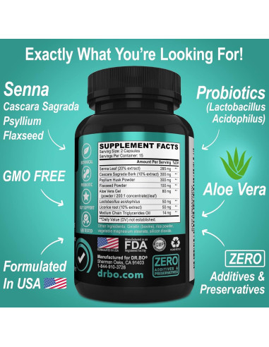 Limpiador de Colon Detox Dr. Bo - 15 Días - Laxante Natural