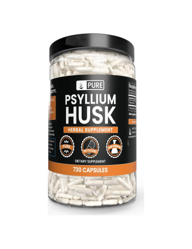 Cápsulas de Psyllium 730 Unidades - Ingredientes Orgánicos Puros